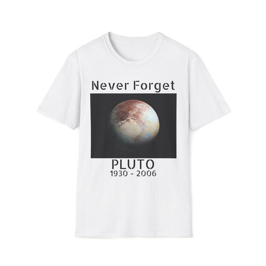 Never Forget Pluto T-Shirt — Retro Space Memorial Tee (1930–2006)