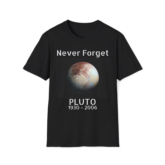 Never Forget Pluto T-Shirt — Retro Space Memorial Tee (1930–2006)